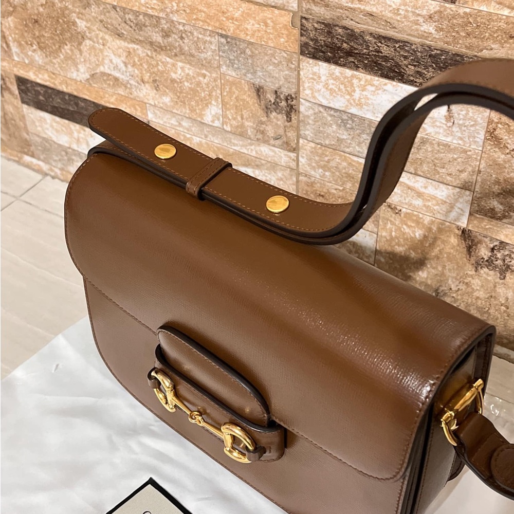 SOLD ON OTHER PLATFORMS - GUCCI HORSEBIT 1955 SHOULDER BAG - Picture 6 of 15